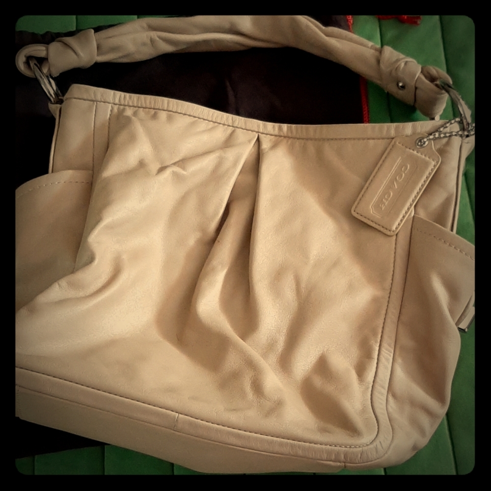 Gorgeous Coach Purse with silver accents